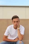 young man posing