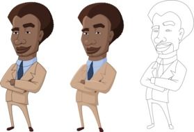 AfroAmerican man drawing