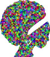 prismatic silhouette of an african woman