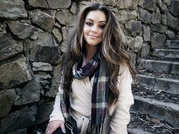 Girl Smiling in Scarf