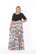 plus size model in fashionable dress
