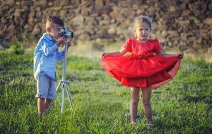Model girl and boy