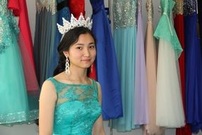 Evening Dresses and crown