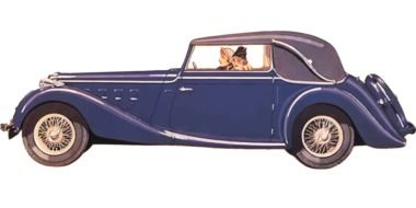 retro Classic Car drawing