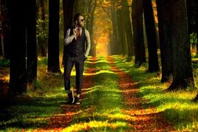 man in the Park color photo