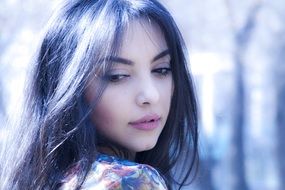 portrait of Beautiful young Woman outdoor