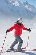 skier in the mountains