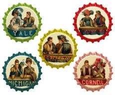 multicolored labels for bottles