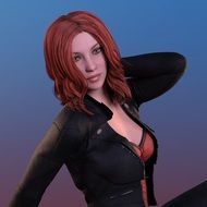 young redhead girl in pose