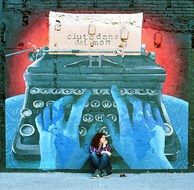 Graffiti of the typewriter