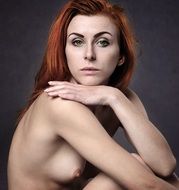 portrait of a naked woman