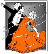 tango dance poster drawing