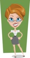 animated business lady