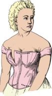 drawn girl in a pink corset