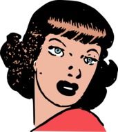 drawing of a woman in vintage style