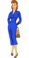 Fashion Vintage girl drawing