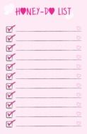 Checklist Honey List drawing