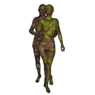 painted two mystic green girls