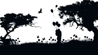Boy Butterflies drawing