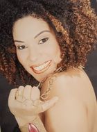 portrait of a beautiful woman with curly hair