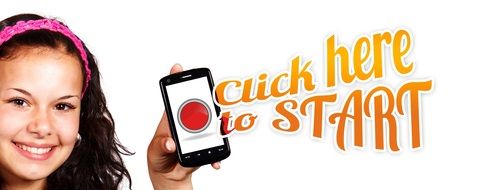 Woman Face Start Button