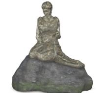 sculpture of a stone girl