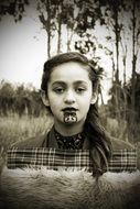 portrait of a girl with a tattoo in New Zealand