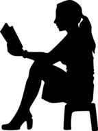 Reading Silhouette drawing