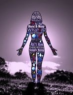 picture of full of emoji woman