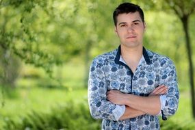 young man in nature