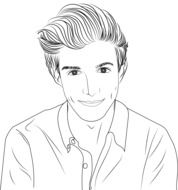 Portrait Man Boy drawing