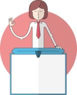girl in yoga pose as an illustration