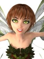 fairy from a fairy tale with green eyes