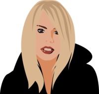 portrait of a beautiful woman as a graphic illustration