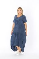 plus size model in stylish dress