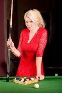 girl in red and Billiards