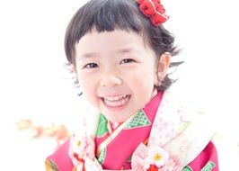 Asian baby in Kimono