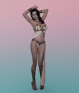 young beautiful erotic woman