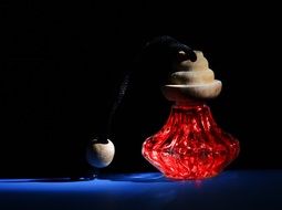 red perfume glass bottle