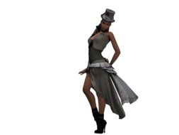 Pretty Woman in Steampunk style, digital art