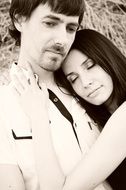 hugging couple