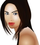 cute brunette portrait drawing