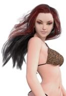 graphic image of a young woman in a bathing suit