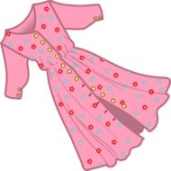 long pink Dress, illustration