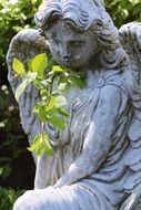 peaceful statue in the cemetery