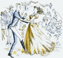 Couple on marriage clipart
