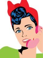 Pop Art Woman drawing