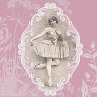 vintage image of a ballerina in lace