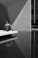 woman having yoga practice