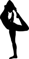 girl silhouette in yoga pose